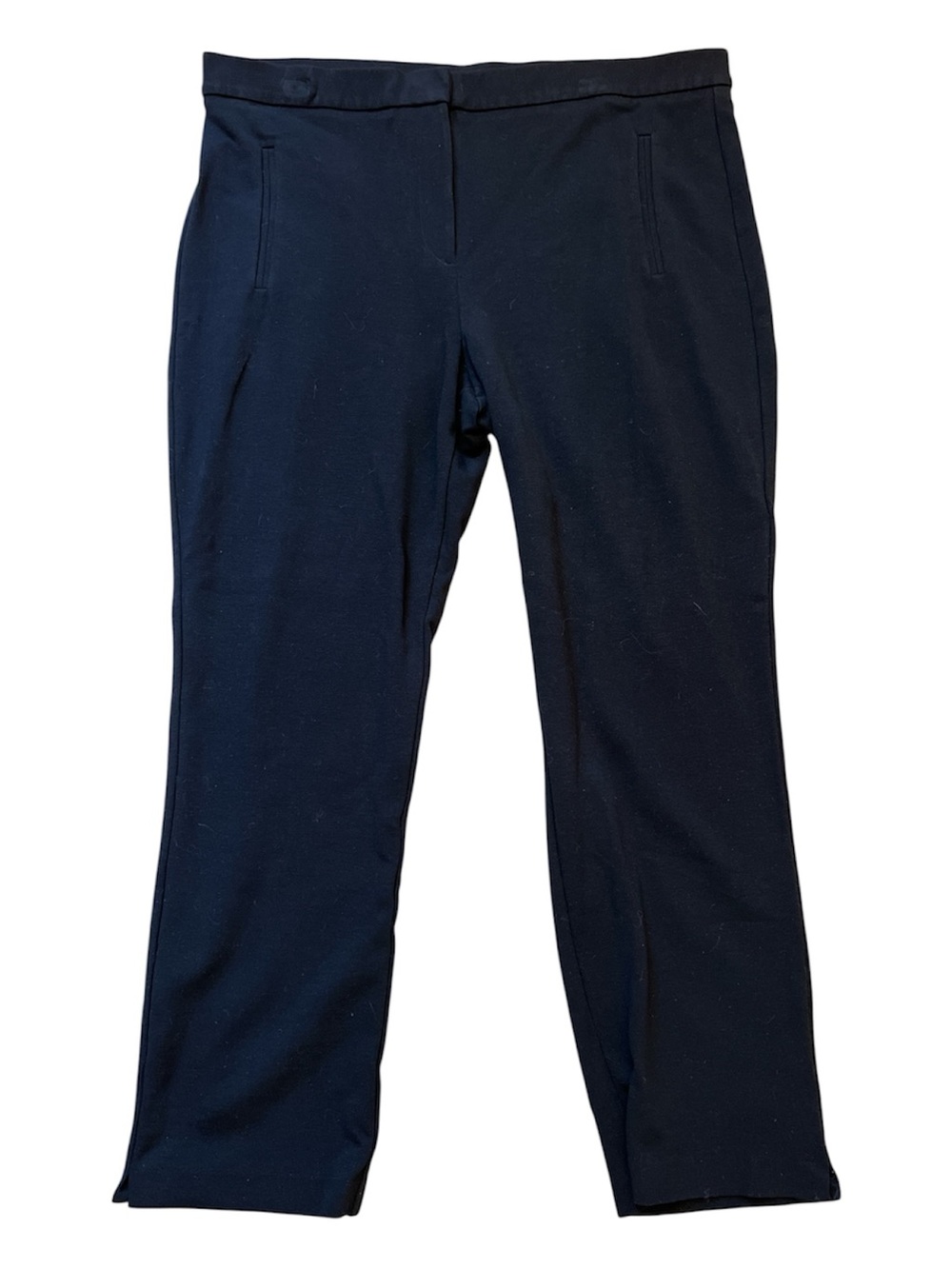 Chico's‎ Black Stretch Straight Leg Trousers Pants Size 3 Regular US 16
